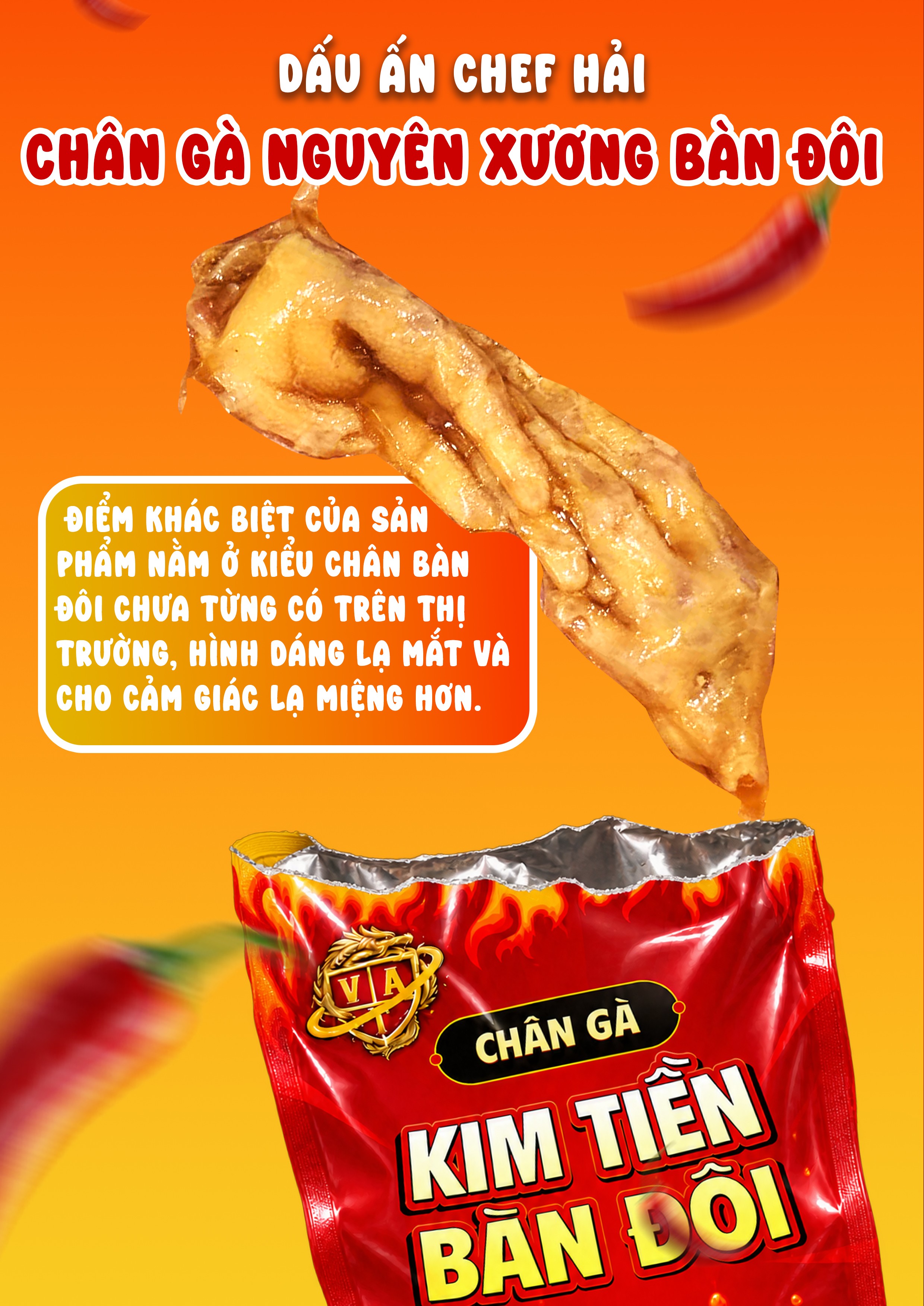 Chân gà nguyên xương bàn đôi