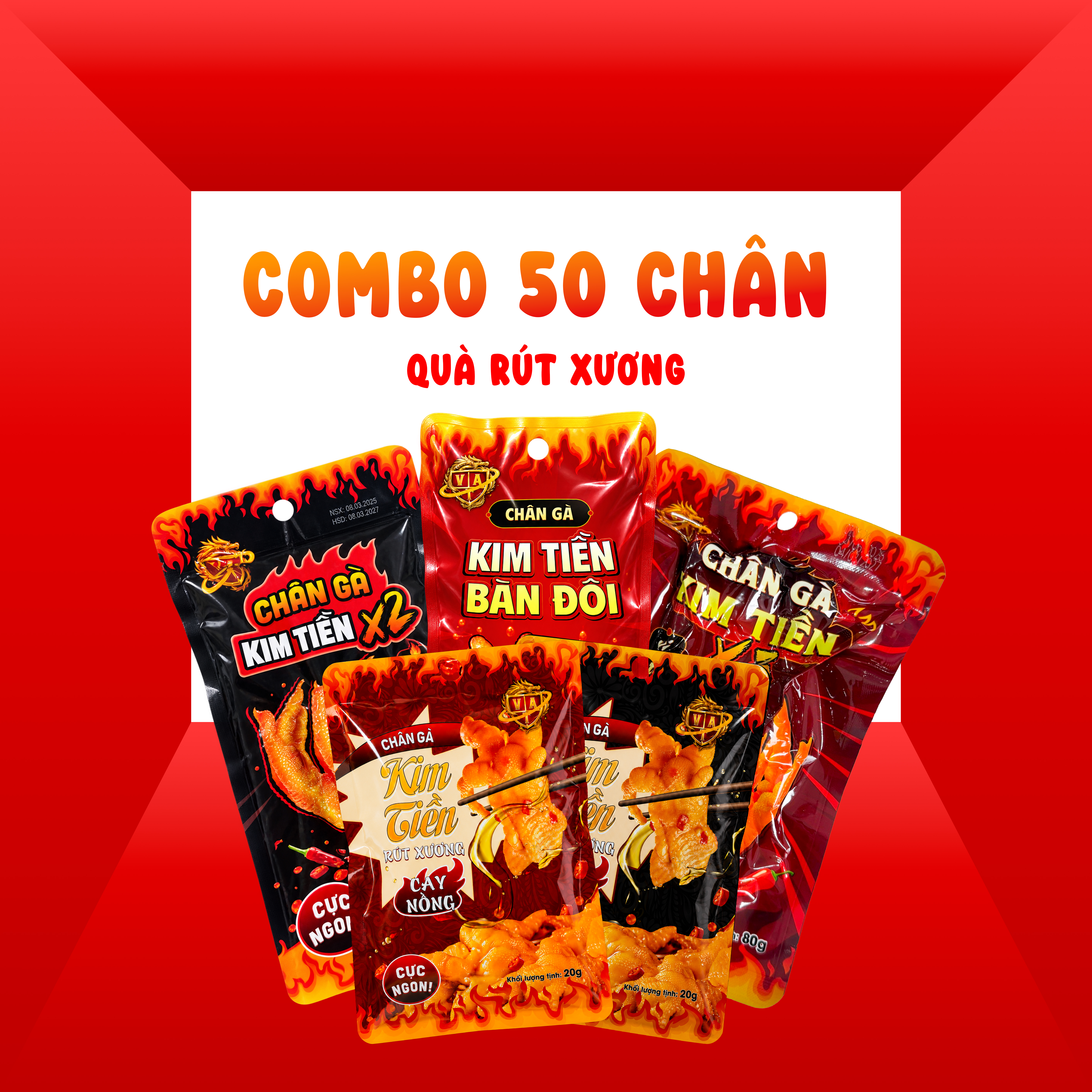 Combo 50 chân quà rút xương